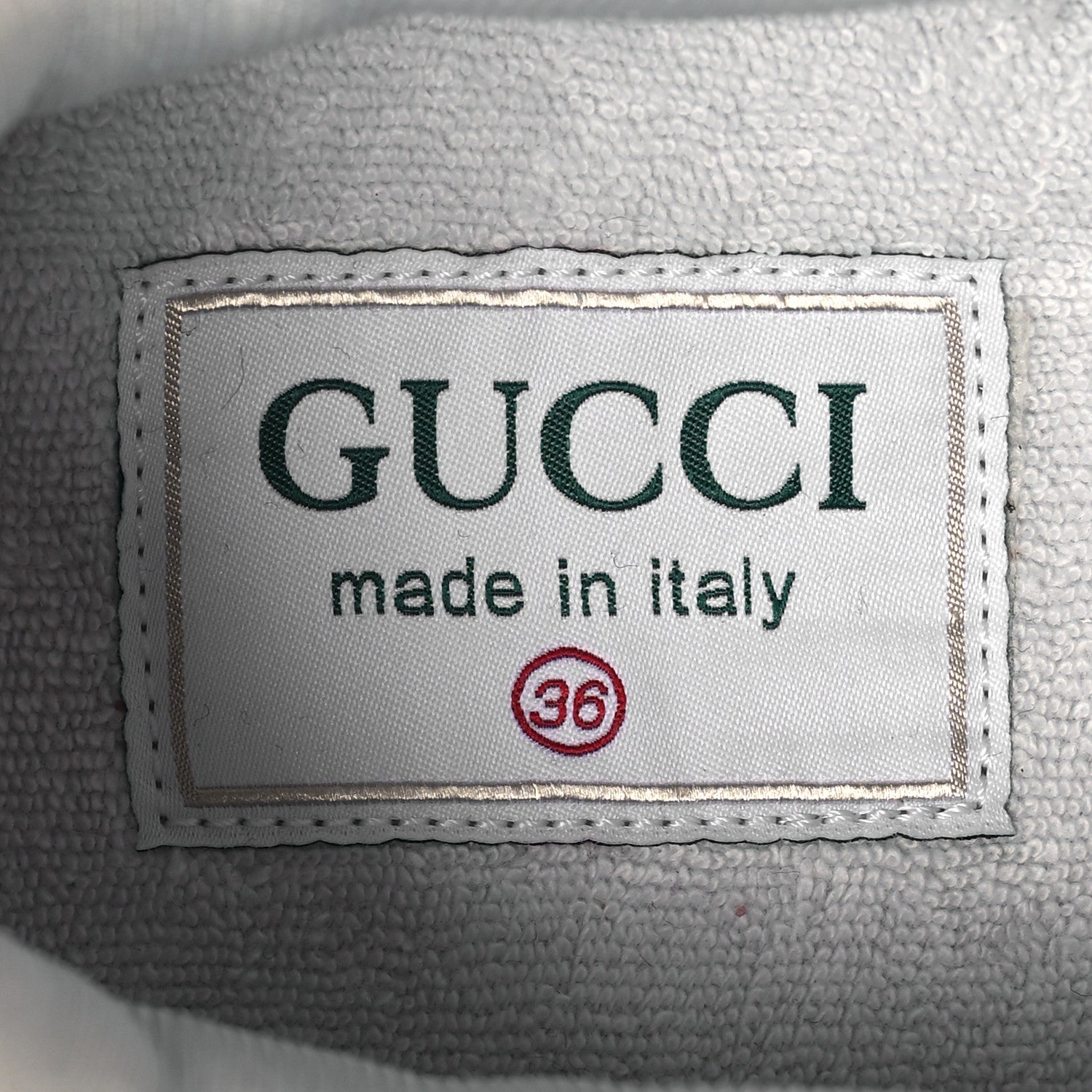 Gucci Calfskin Perforated Sneakers 36 Smoky Grey 9 of 10