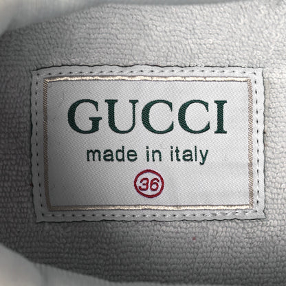 Gucci Calfskin Perforated Sneakers 36 Smoky Grey 9 of 10