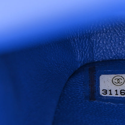 Chanel Iridescent Caviar Quilted Medium Double Flap Blue 7 of 11