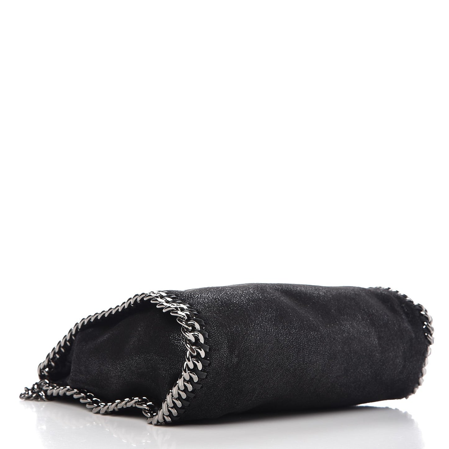 Shaggy Deer Mini Falabella Fold Over Tote Black