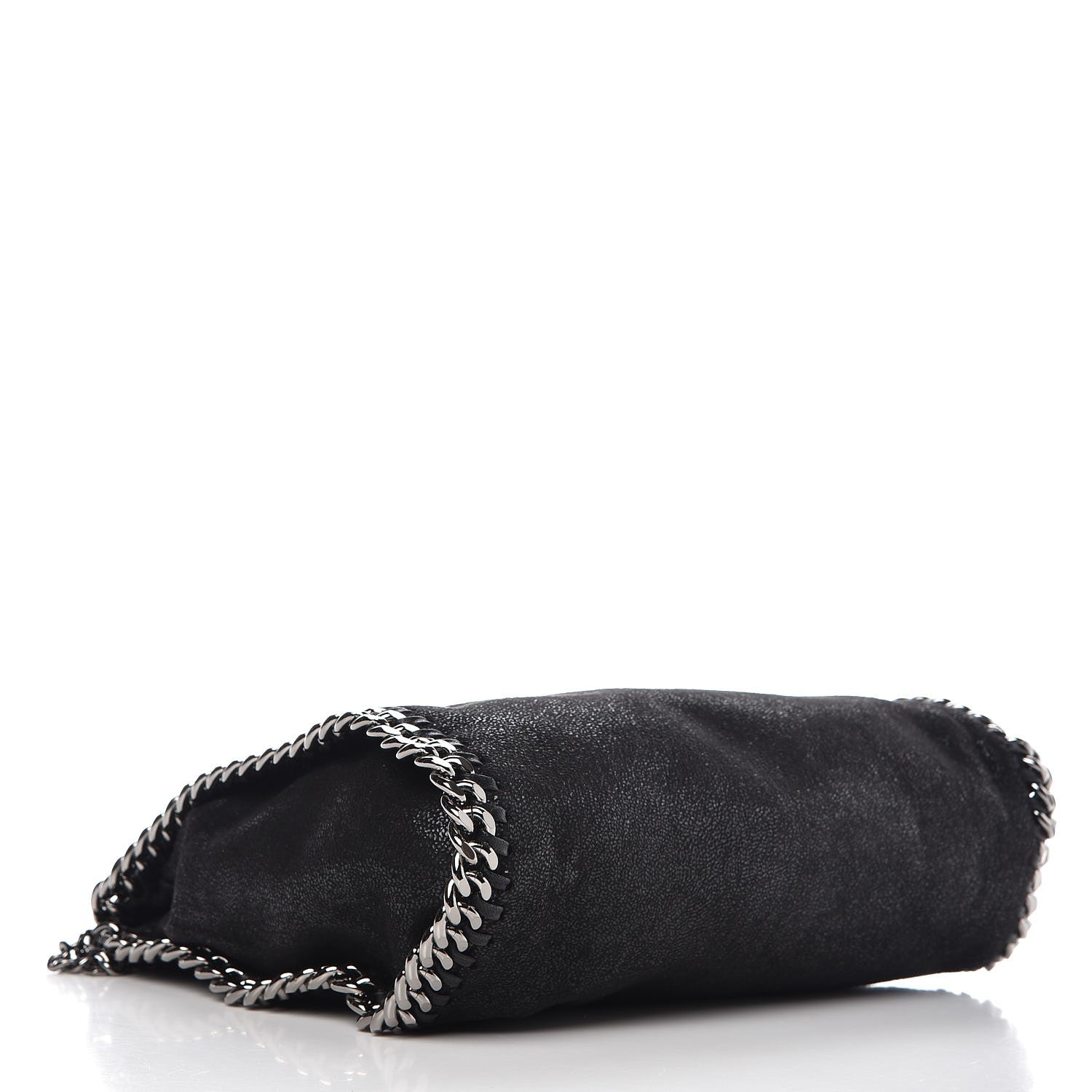 Stella McCartney Shaggy Deer Mini Falabella Fold Over Tote Black 5 of 7