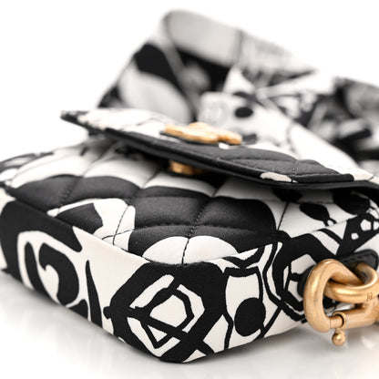 Chanel Canvas Printed Deer Coco Mini Crossbody Flap Gray Black 10 of 10