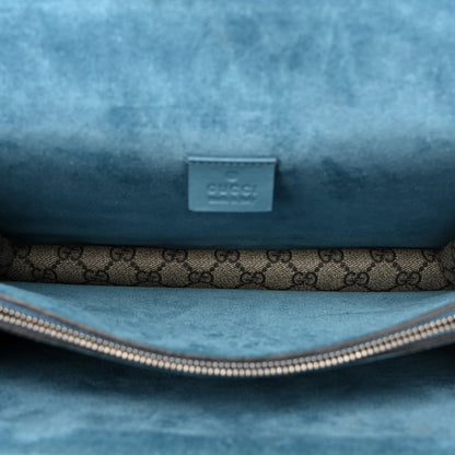 Gucci GG Supreme Monogram Angry Cat Embroidered Medium Dionysus Shoulder Bag Beige Ultramarine 5 of 16