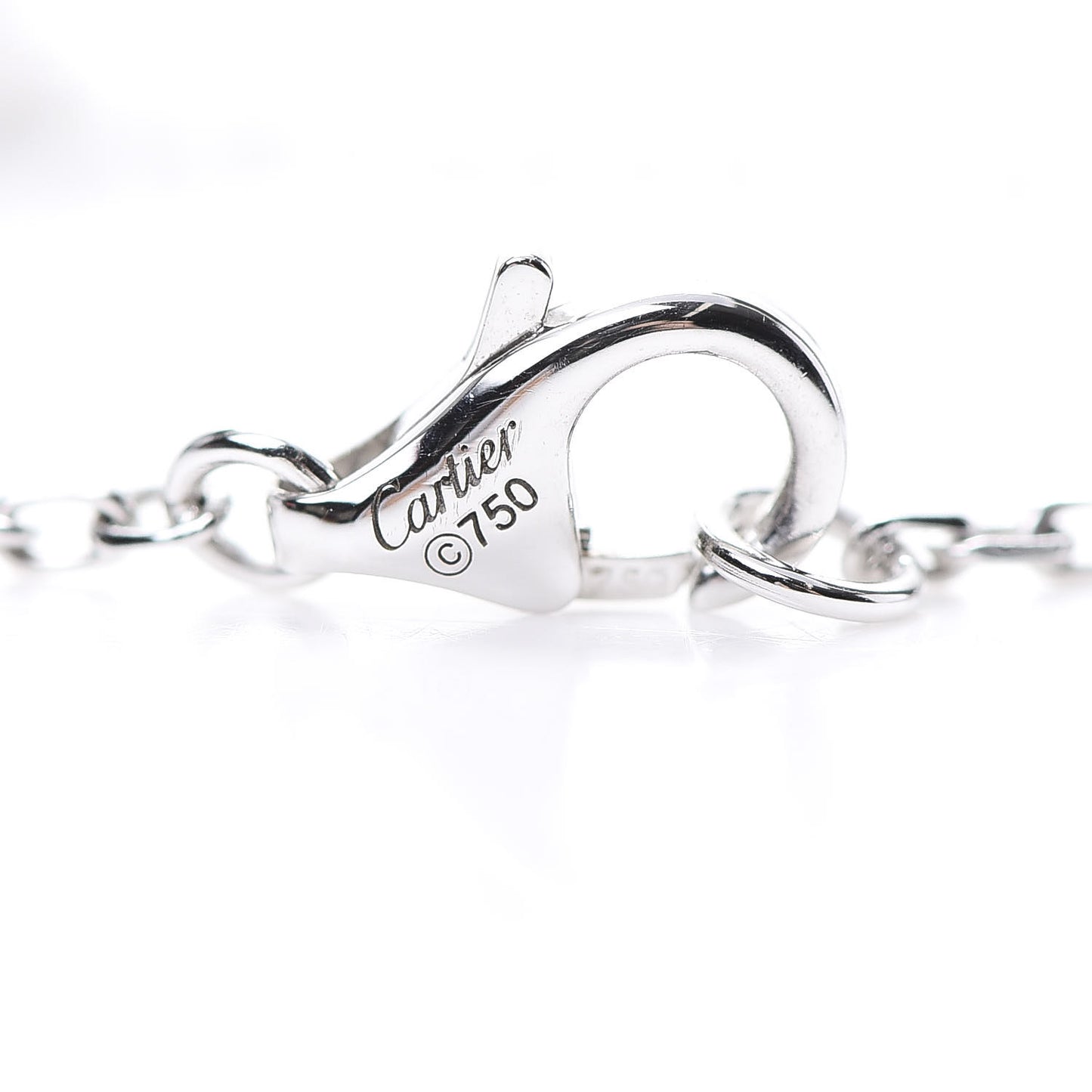 18K White Gold Diamond Interlocking LOVE Paved Necklace