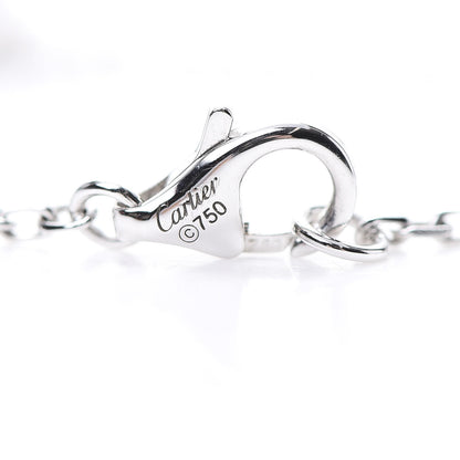 Cartier 18K White Gold Diamond Interlocking LOVE Paved Necklace 4 of 6