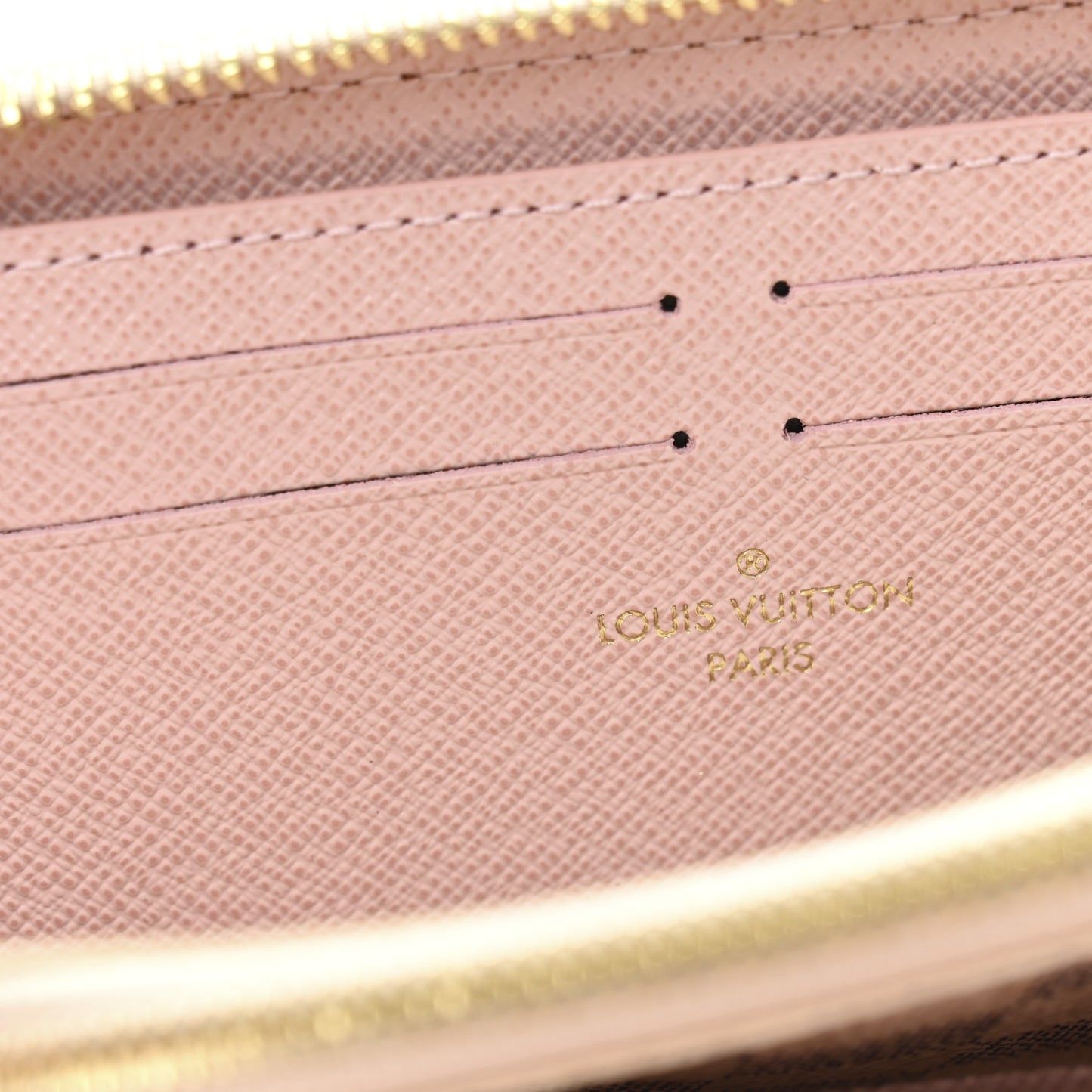 Damier Azur Clemence Wallet Rose Ballerine