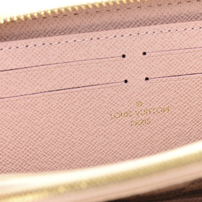 Louis Vuitton Damier Azur Clemence Wallet Rose Ballerine 6 of 8