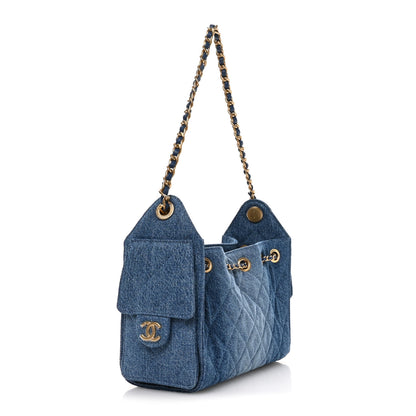 Chanel Washed Denim Quilted Mini Chanel 25 Handbag Blue 3 of 11