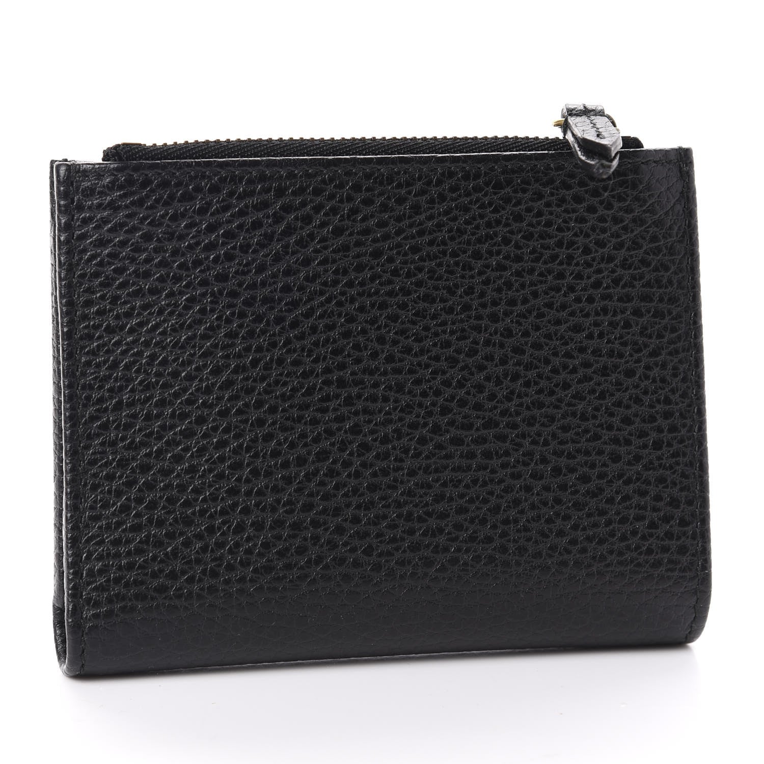 Gucci Pebbled Calfskin Farfalla Card Case Black 3 of 7