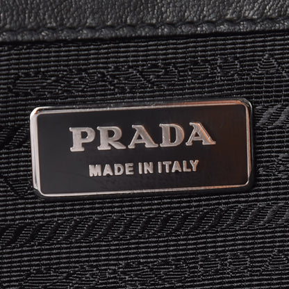 Prada Tessuto Nylon Nappa Braided Gaufre Frame Black 8 of 9
