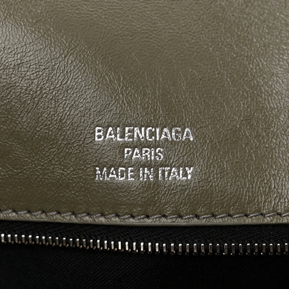 Balenciaga Calfskin Medium BB Soft Flap Bag Army Green 6 of 10