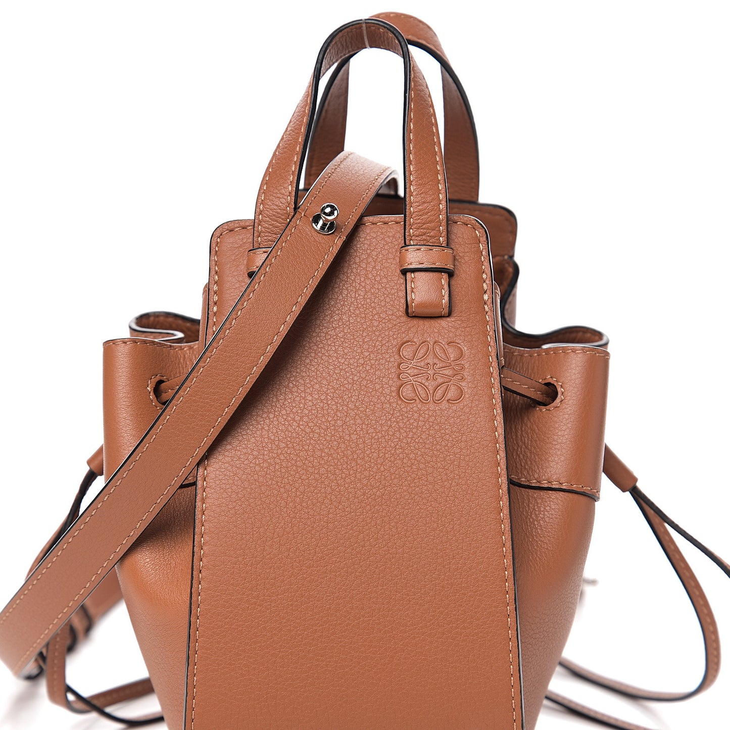 Calfskin Mini Hammock Shoulder Bag Tan