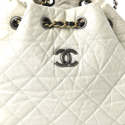Chanel Aged Calfskin Quilted Small Gabrielle Backpack Black White 9 of 9