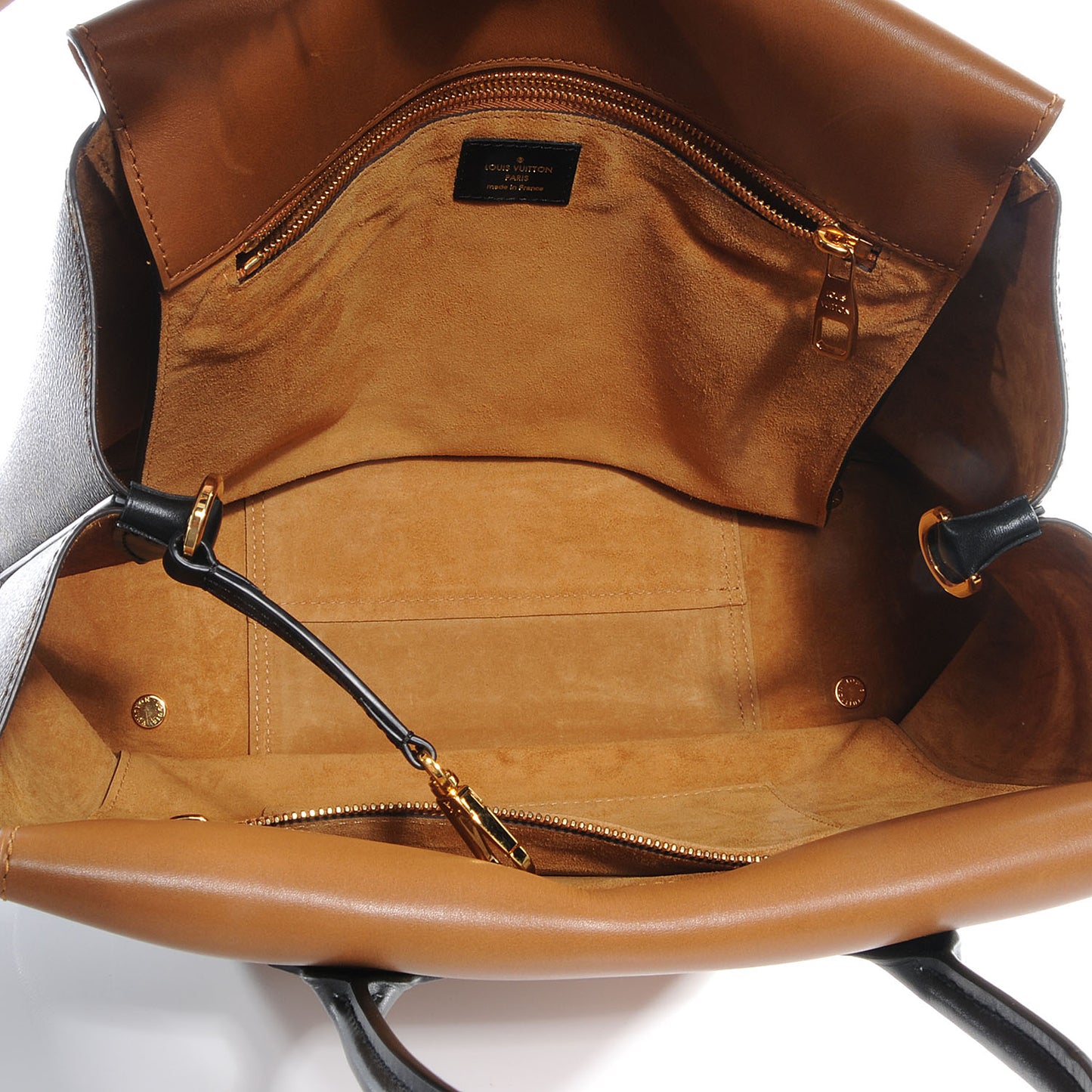 Monogram Cuir Orfevre Tote W PM Noisette