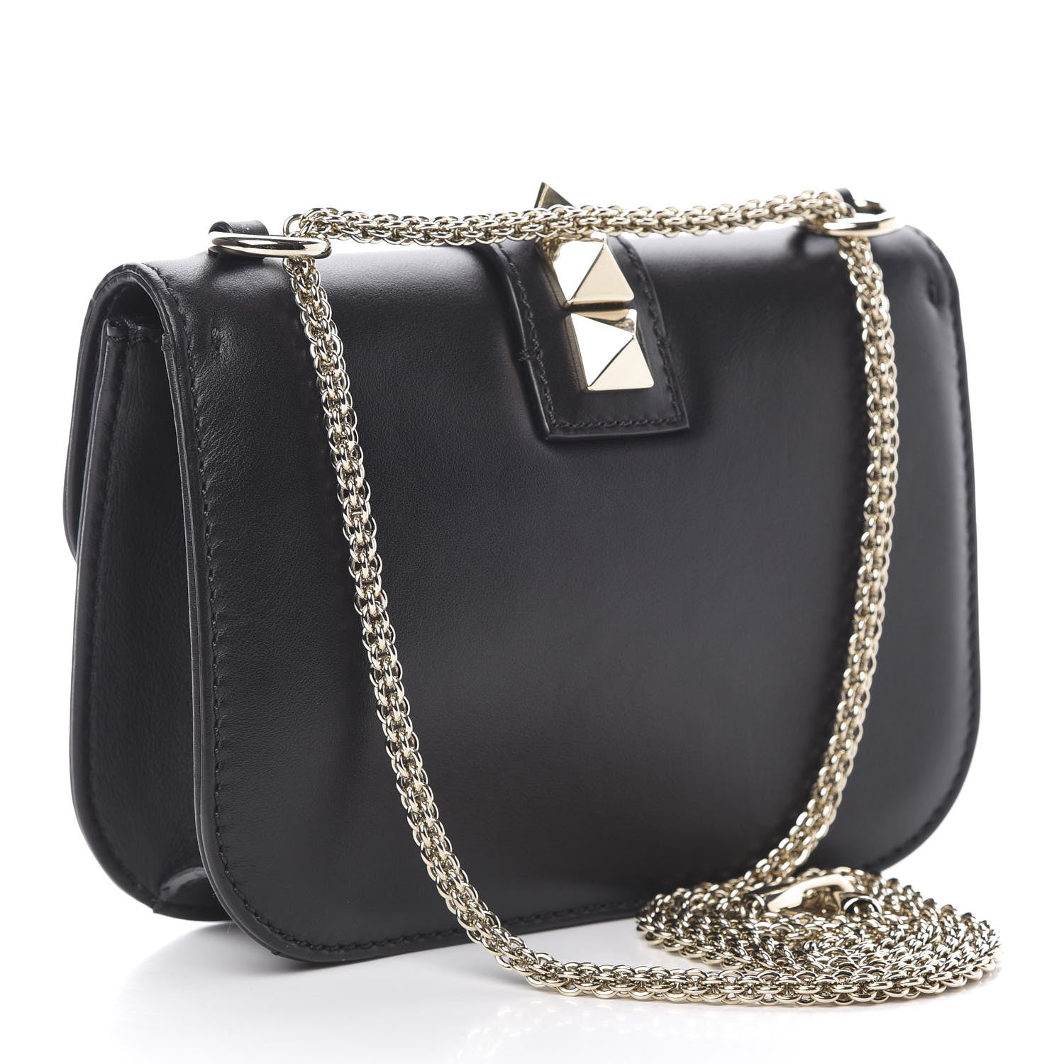 Valentino Garavani Vitello Small Glam Lock Rockstud Flap Black 3 of 11