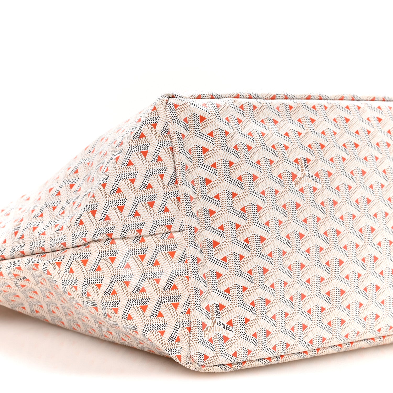Goyard Goyardine Saint Louis Claire Voie GM White Orange 10 of 11