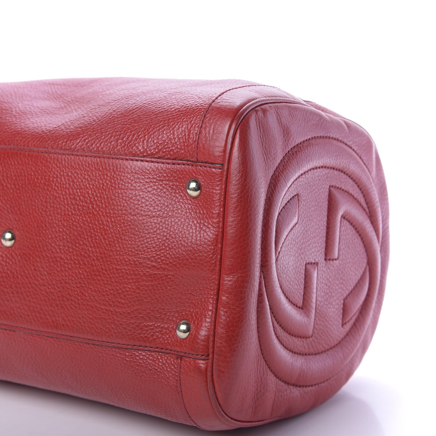 Pebbled Calfskin Medium Soho Boston Red