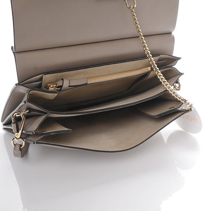 Chloe Calfskin Suede Medium Faye Shoulder Bag Motty Grey 5 of 6