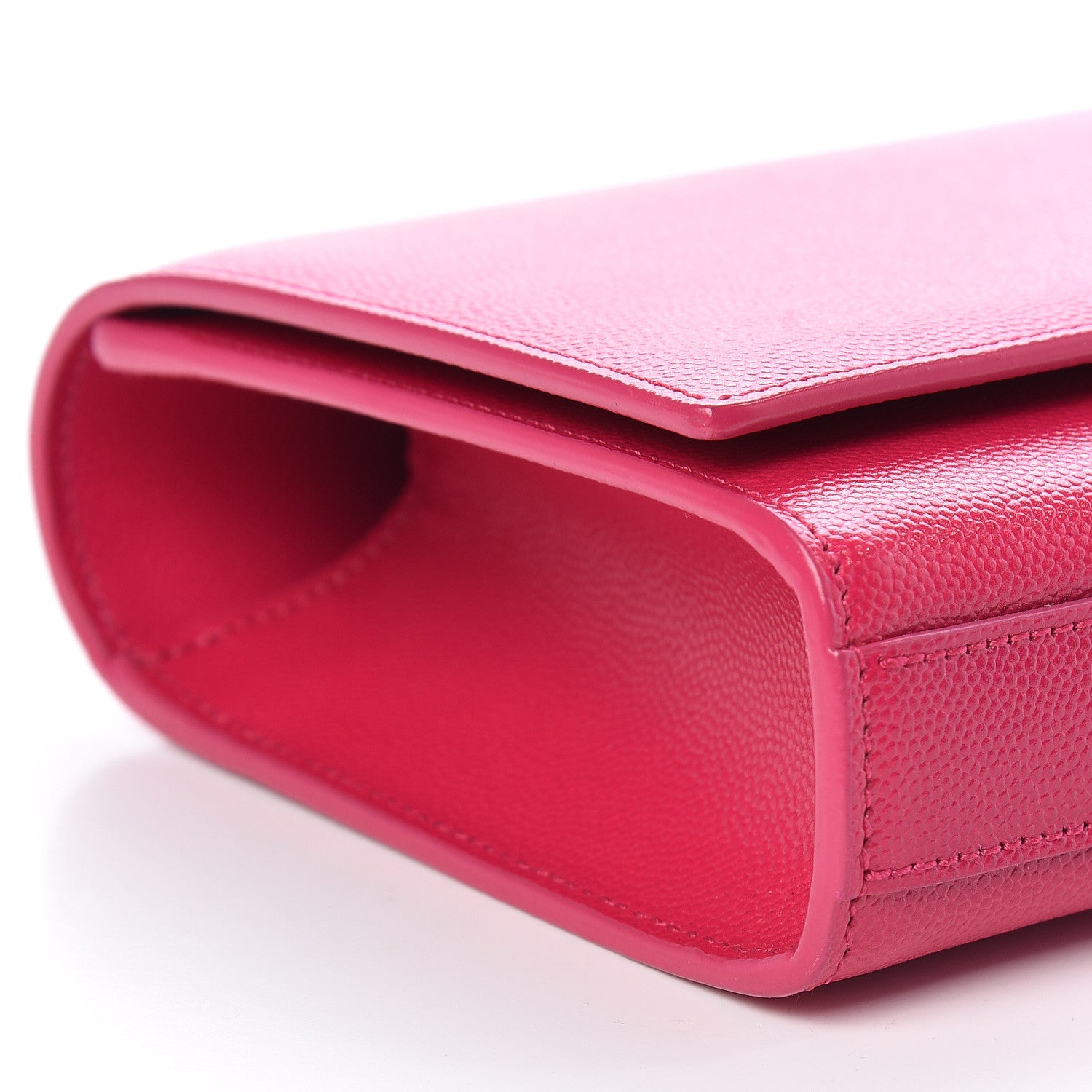 Saint Laurent Grain De Poudre Classic Monogram Cassandre Clutch Lipstick Fuchsia 8 of 9