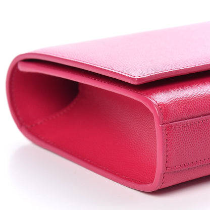 Saint Laurent Grain De Poudre Classic Monogram Cassandre Clutch Lipstick Fuchsia 8 of 9