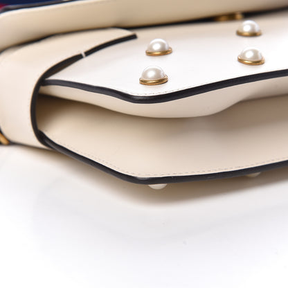 Gucci Nappa Pearl Studded Mini Queen Margaret Broadway Shoulder Bag Mystic White 8 of 10