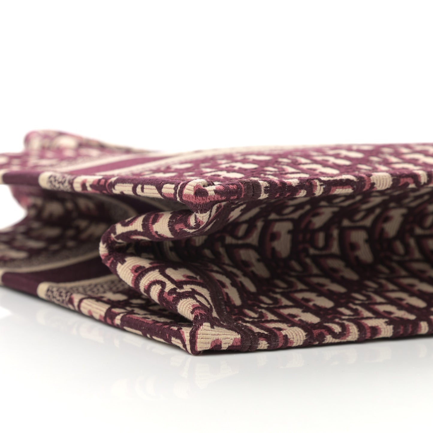 Oblique Medium Book Tote Burgundy Multicolor