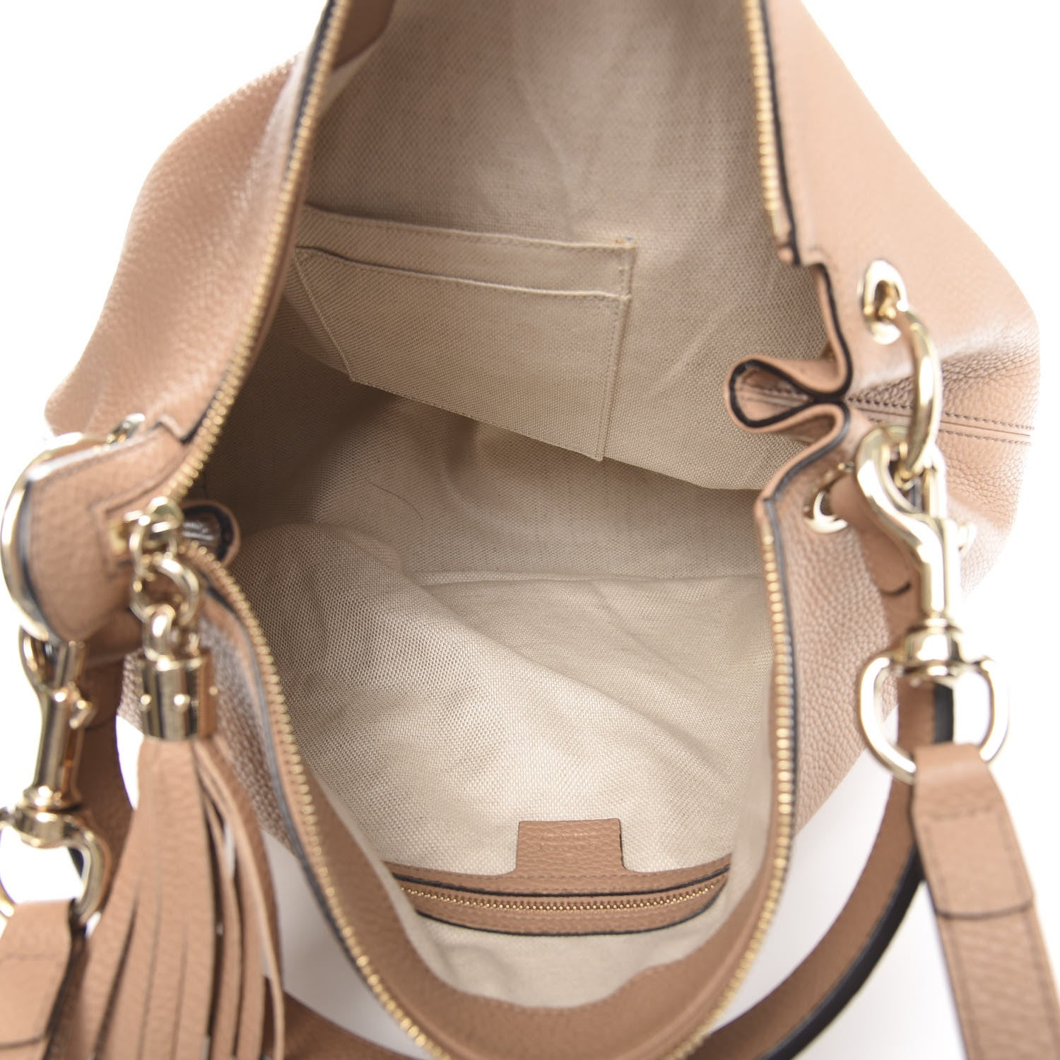 Gucci Pebbled Calfskin Large Soho Hobo Camelia 5 of 11