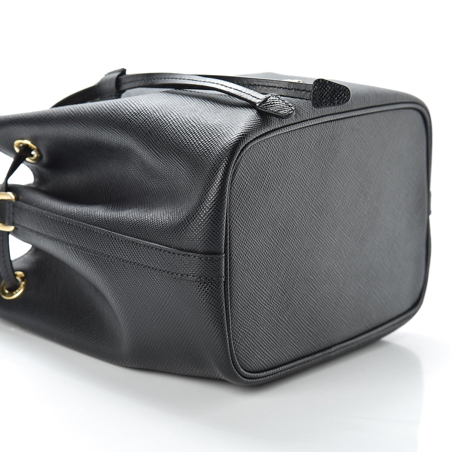 Saffiano Cuir Bucket Bag Black