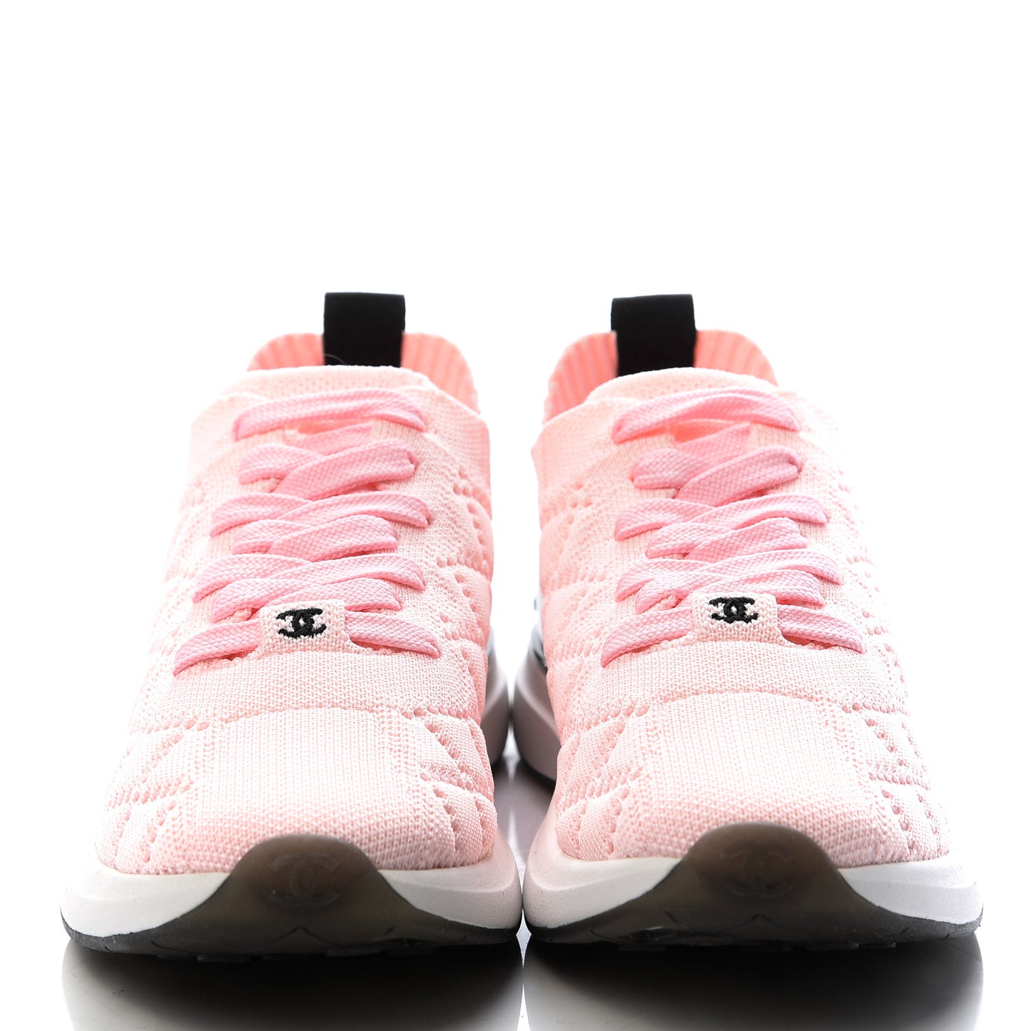 Mixed Fibers Quilted Womens CC Sneakers 35 Pink