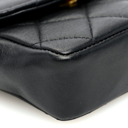 Chanel Lambskin Quilted Chain Mini Flap Belt Bag 75 30 Black 8 of 9
