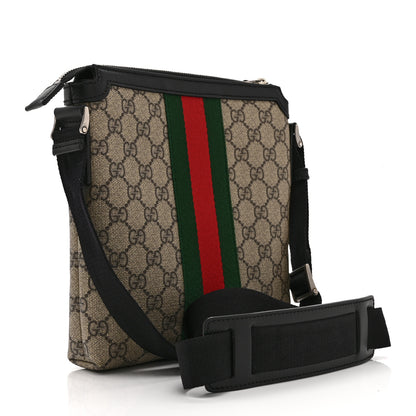Gucci GG Supreme Monogram Web Messenger Bag Black 3 of 10