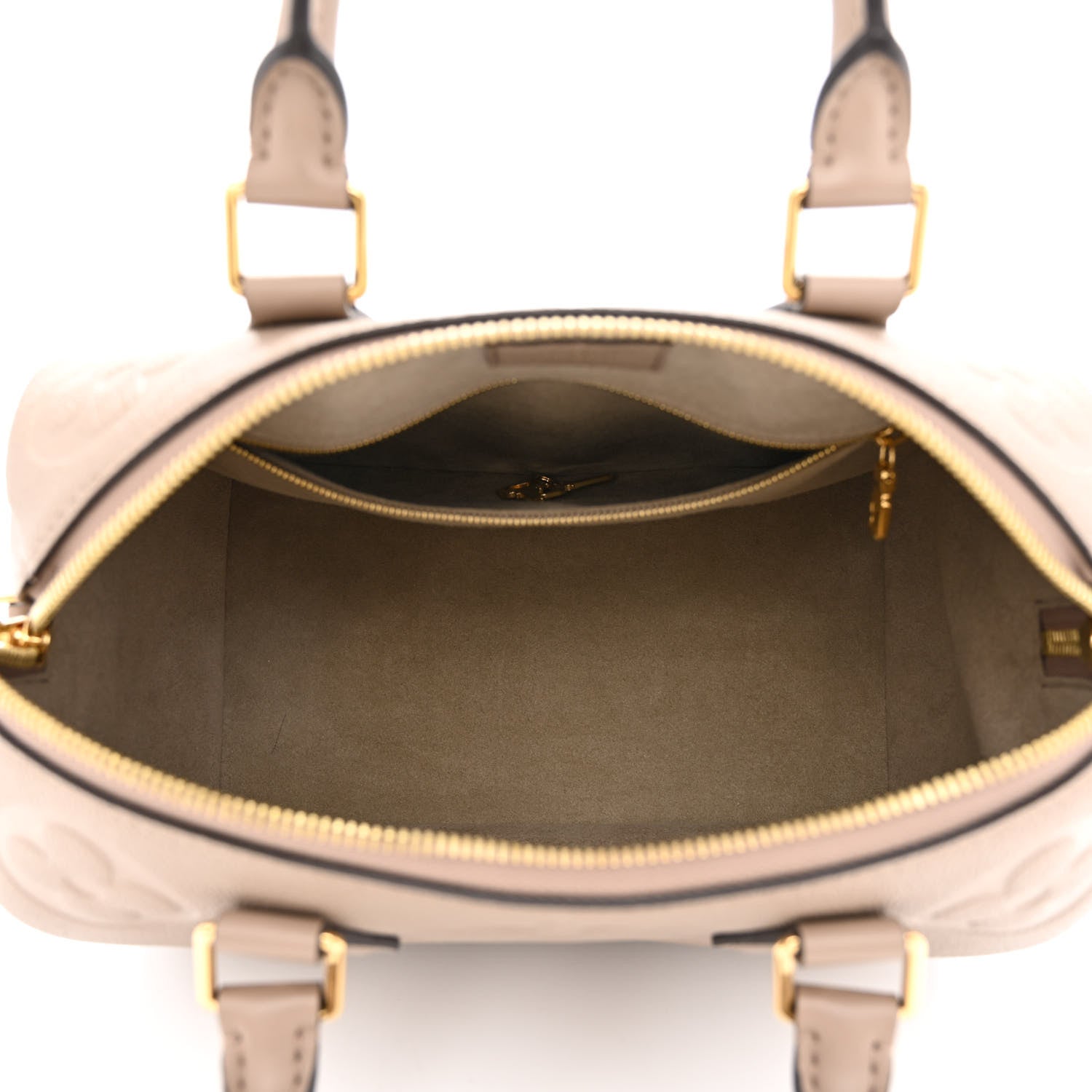 Louis Vuitton Empreinte Monogram Giant Speedy Bandouliere 25 Tourterelle 5 of 9