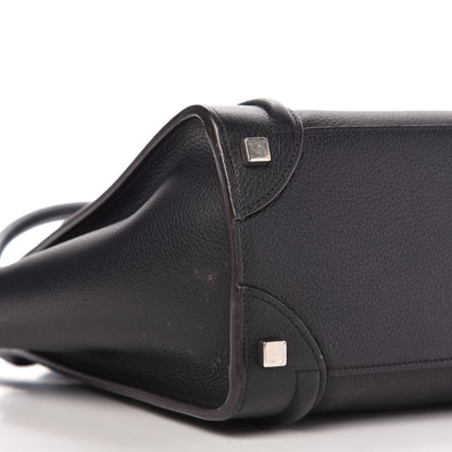 Celine Drummed Calfskin Micro Luggage Black 6 of 9