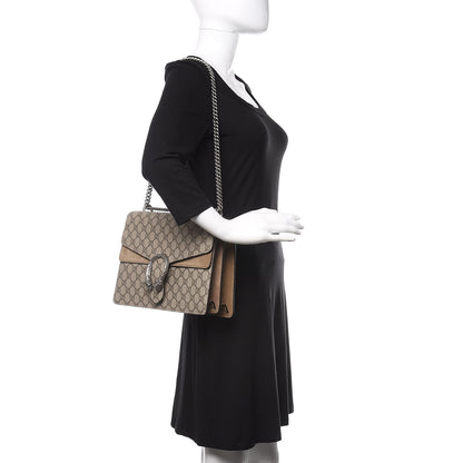 Gucci GG Supreme Monogram Medium Dionysus Shoulder Bag Taupe 2 of 10