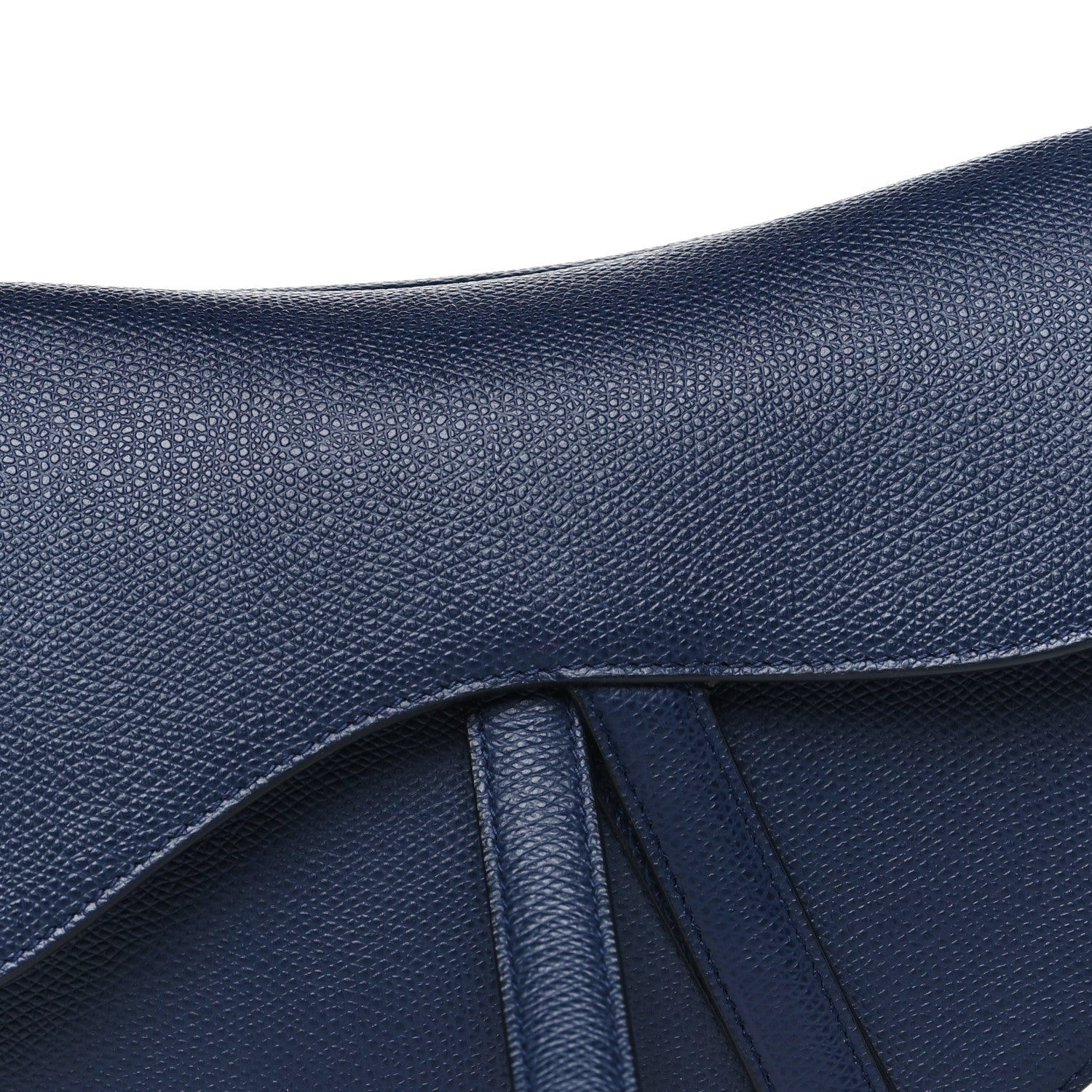Christian Dior Grained Calfskin Saddle Bag Navy 8 of 10