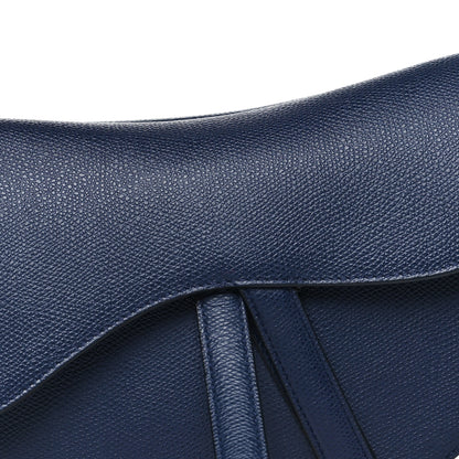 Christian Dior Grained Calfskin Saddle Bag Navy 8 of 10