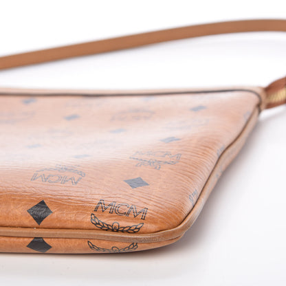 MCM Visetos Liz Shopper Tote Pouch Cognac 13 of 13