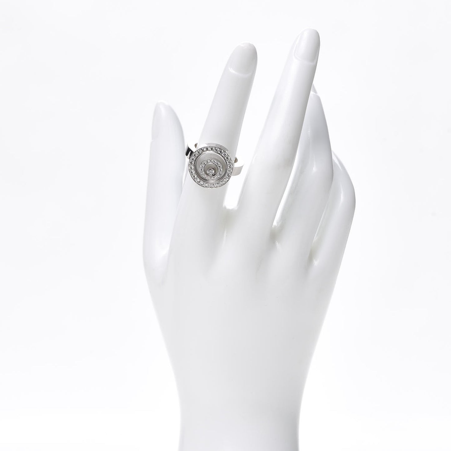 18K White Gold Diamond Happy Spirit Ring 54 6.75