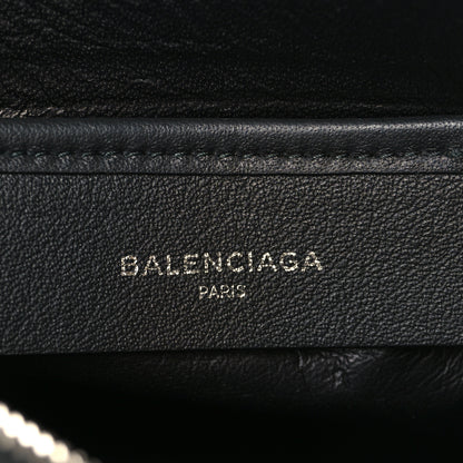 Balenciaga Calfskin Logo Medium Everyday Pouch Black 6 of 7