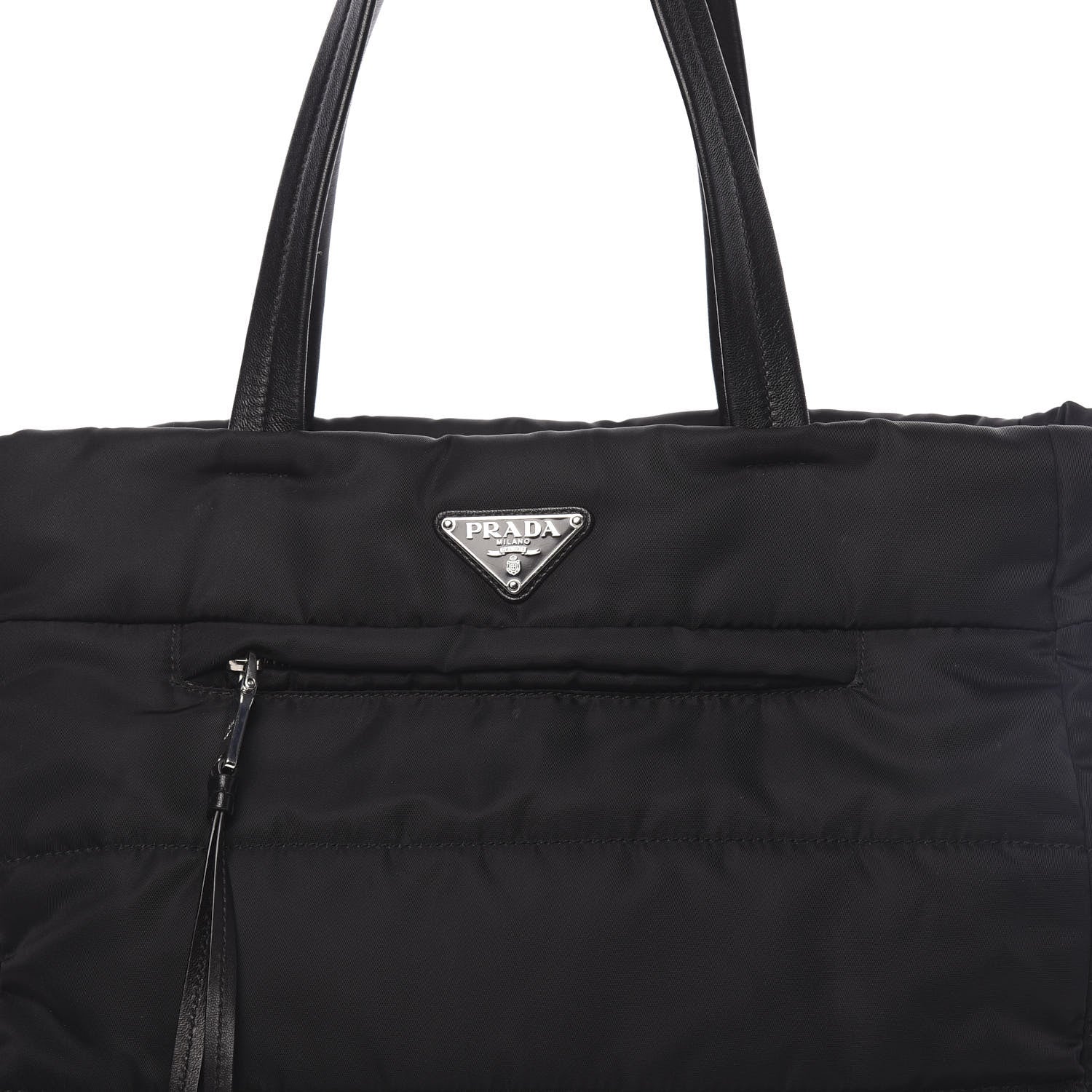 Prada Tessuto Nylon Bomber Tote Black 8 of 10