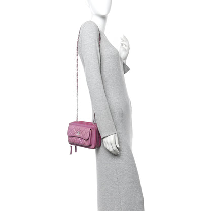 Chanel Patent Quilted Small Pocket Box Camera Case Purple 2 of 12