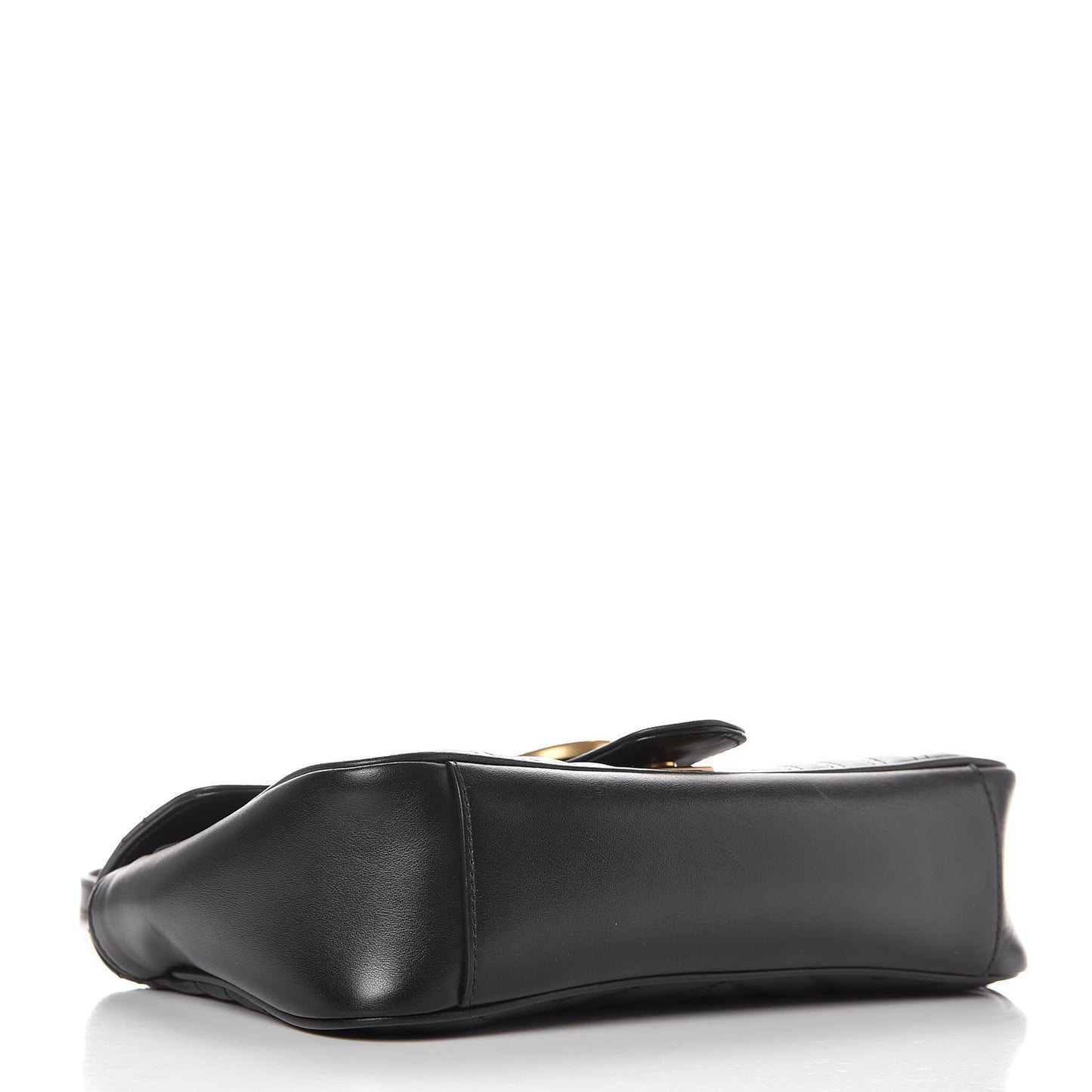 Calfskin Matelasse Small GG Marmont Shoulder Bag Black
