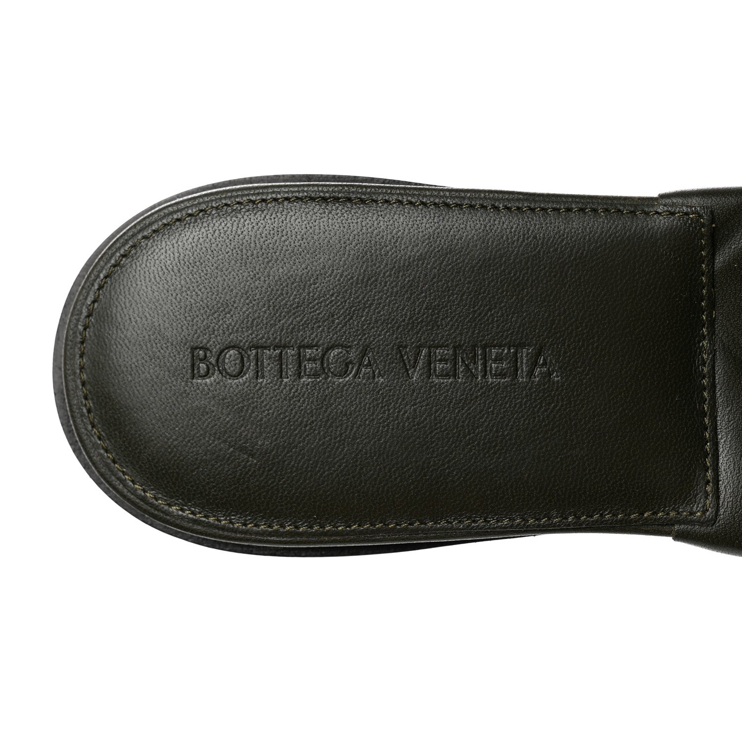 Bottega Veneta Nappa Quilted Rubber Lido Flat Sandals 38 Khaki 6 of 7