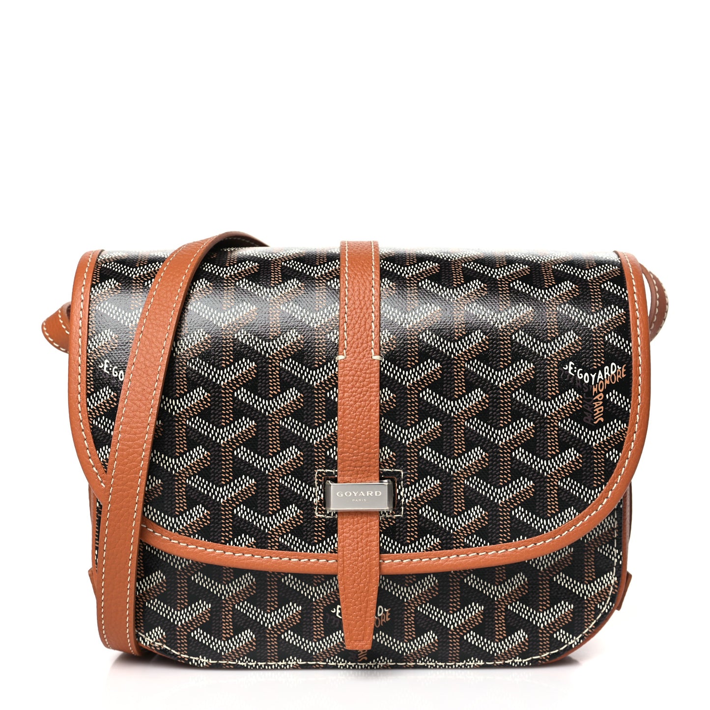 Goyardine Belvedere II PM Messenger Bag Black Gold