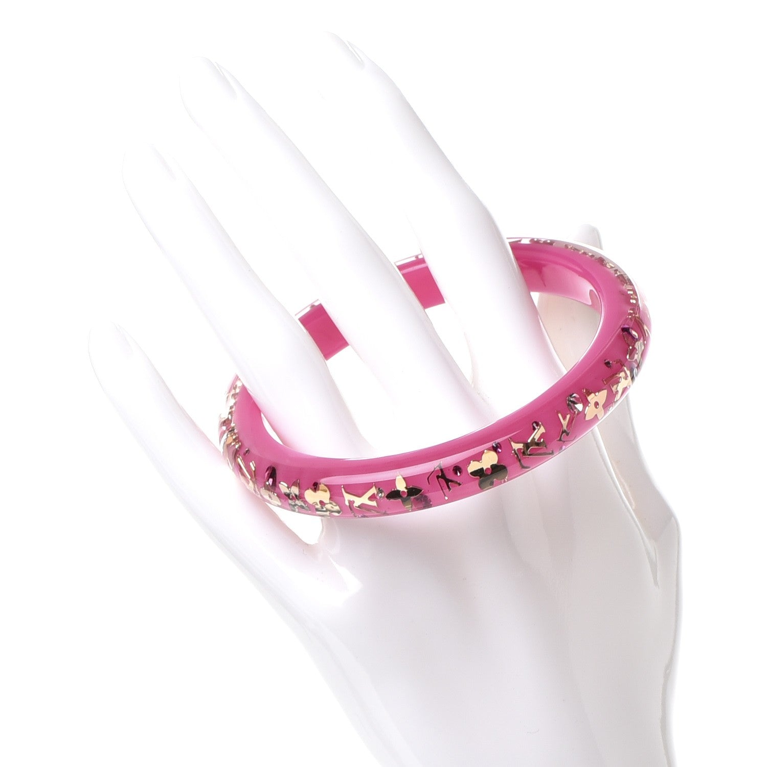 Louis Vuitton Resin Swarovski Medium Inclusion Bracelet PM Rose Pop 2 of 3