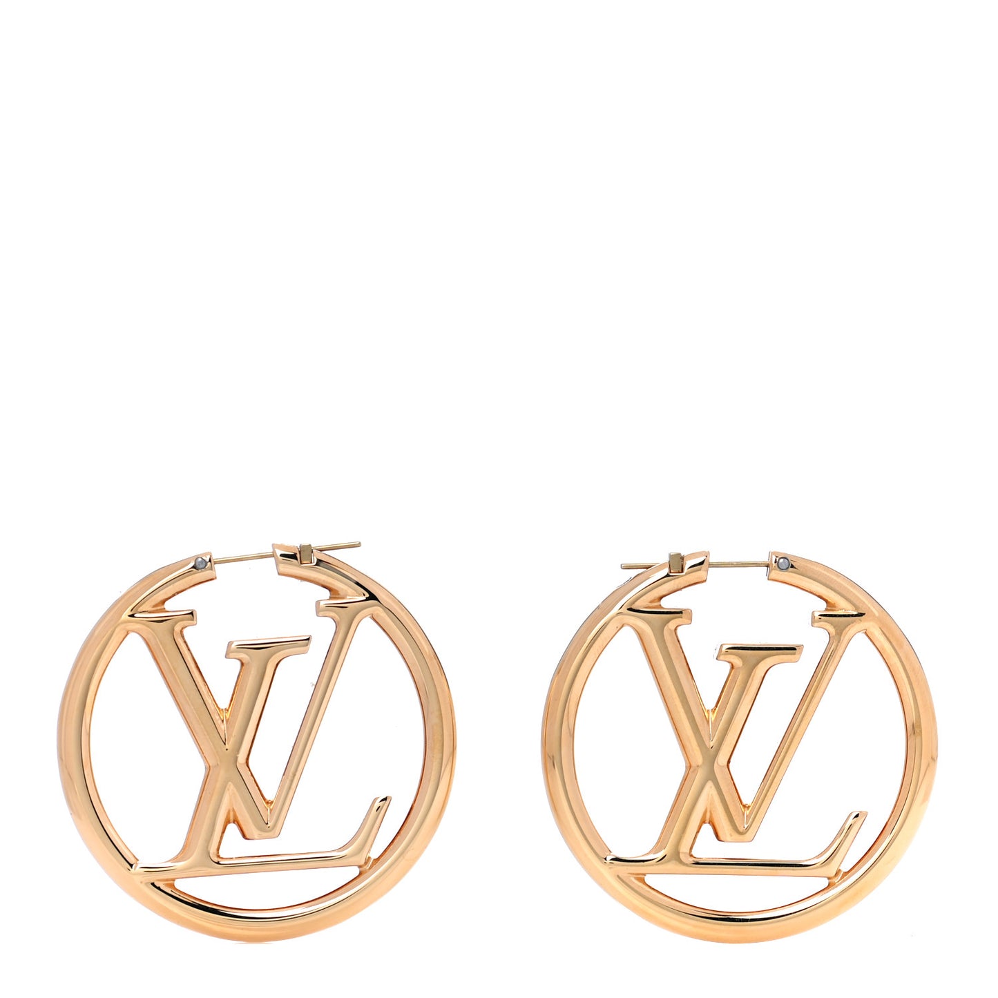 Metal Louise Hoop Earrings Gold