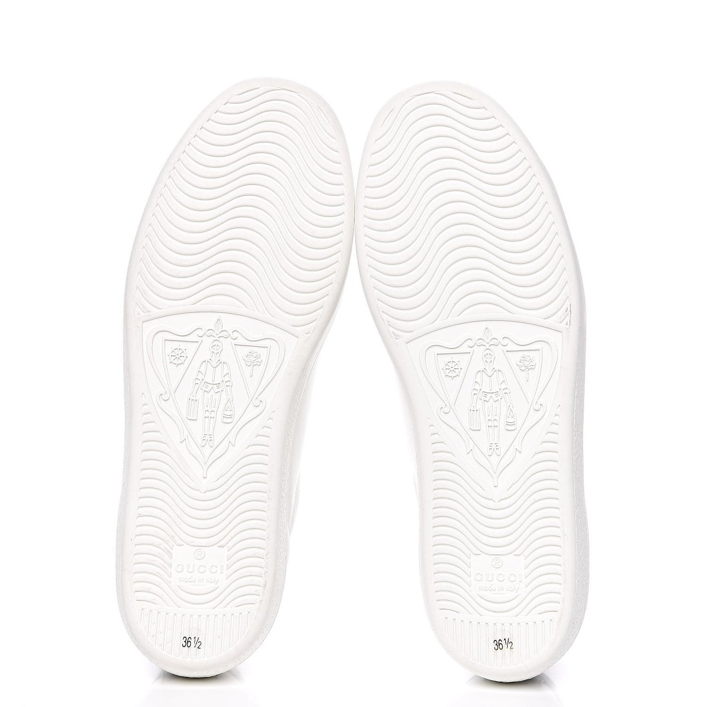 Calfskin Interlocking G Perforated Womens Ace Sneakers 36.5 White Grey Sky