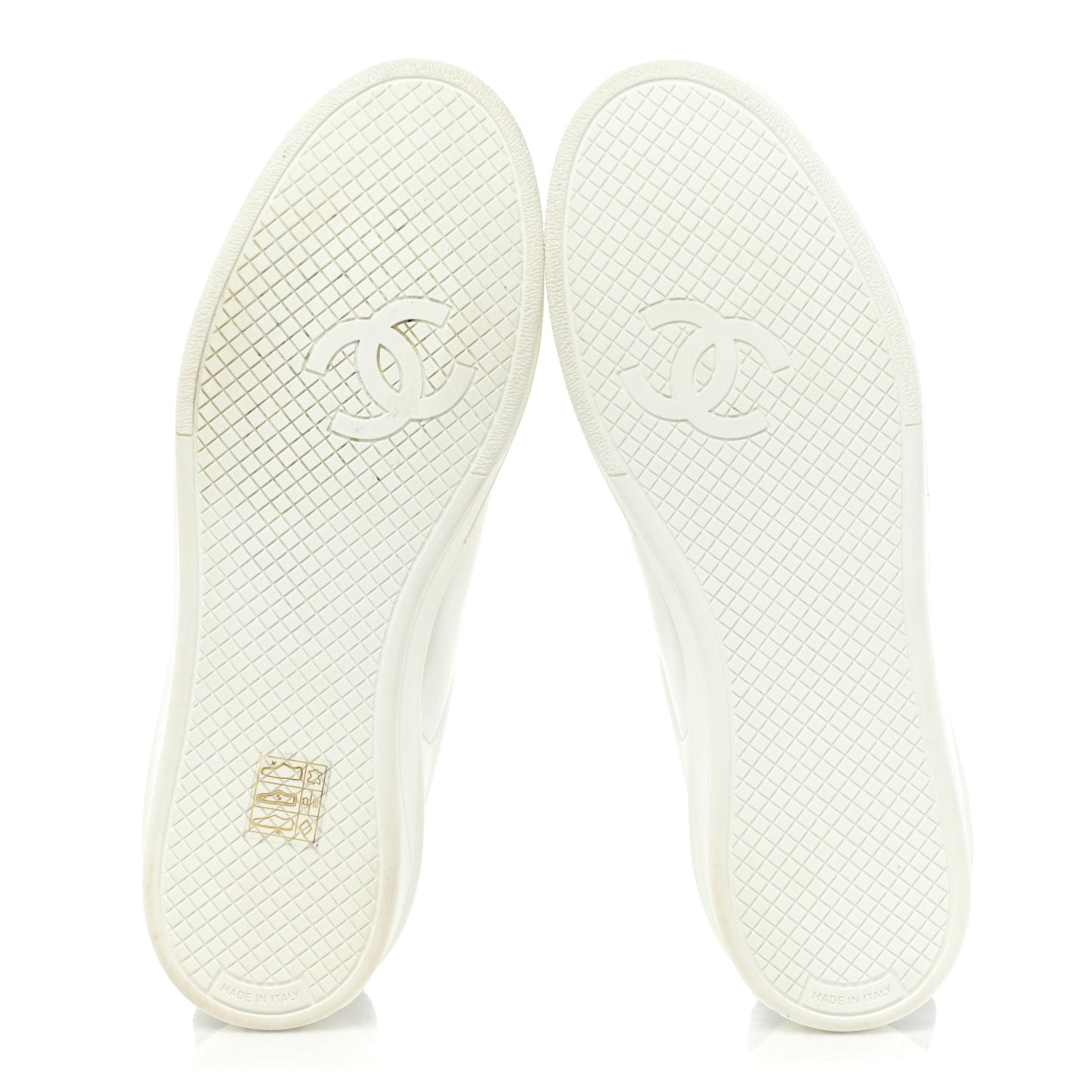 Calfskin CC Womens Sneakers 38 White