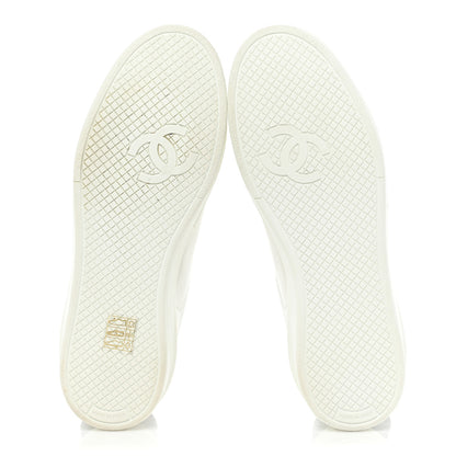 Chanel Calfskin CC Womens Sneakers 38 White 6 of 10