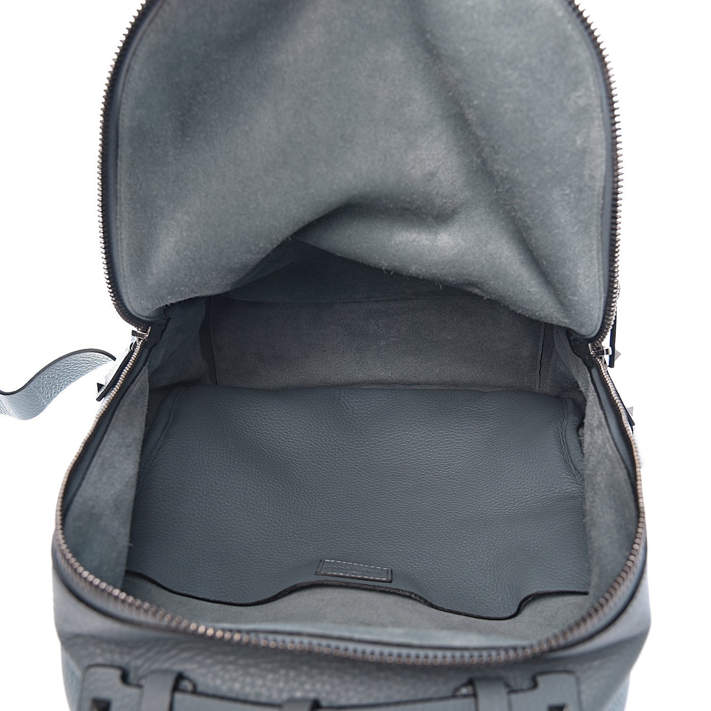 Grained Calfskin Rockstud Backpack Blue